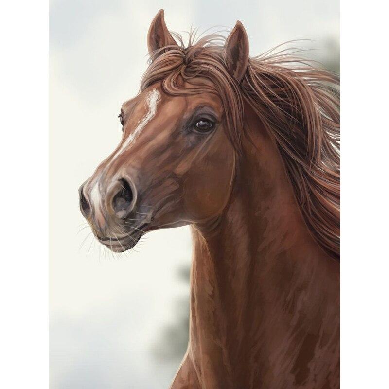 

Новый 5D DIY алмазная живопись конь Алмазная вышивка пейзаж вышивка крестиком полная квадратная круглая дрель домашний декор ручной художественный подарок Full Round 25x35CM