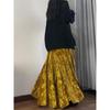 Chinese Old Money Velvet Fishtail Skirt - High Waist, Slimming Autumn/Winter Style