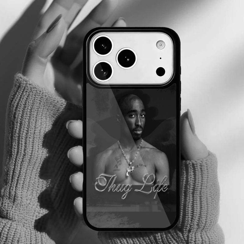 2Pac Tupac Shakur Phone Case for iPhone 17 16 15 14 13 Pro Max Back Cover for 12 11 Pro Coque