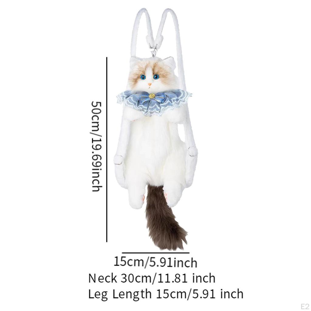 Cute Plush Cat Backpack Adorable Cartoon for Adults Children Lovers