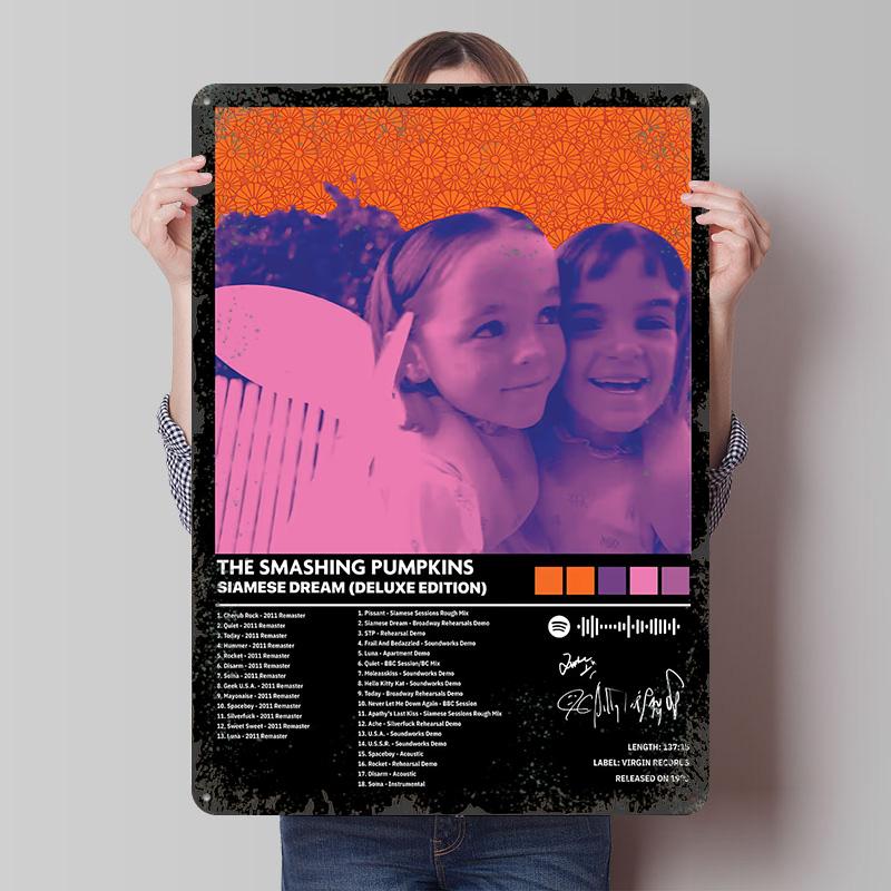 The Smashing Pumpkins Siamese Dream Album Metal Poster Customized Wall Art Retro Vintage Tinplate Signs for Decoration Room Home 7.9x11.8In(20x30cm)