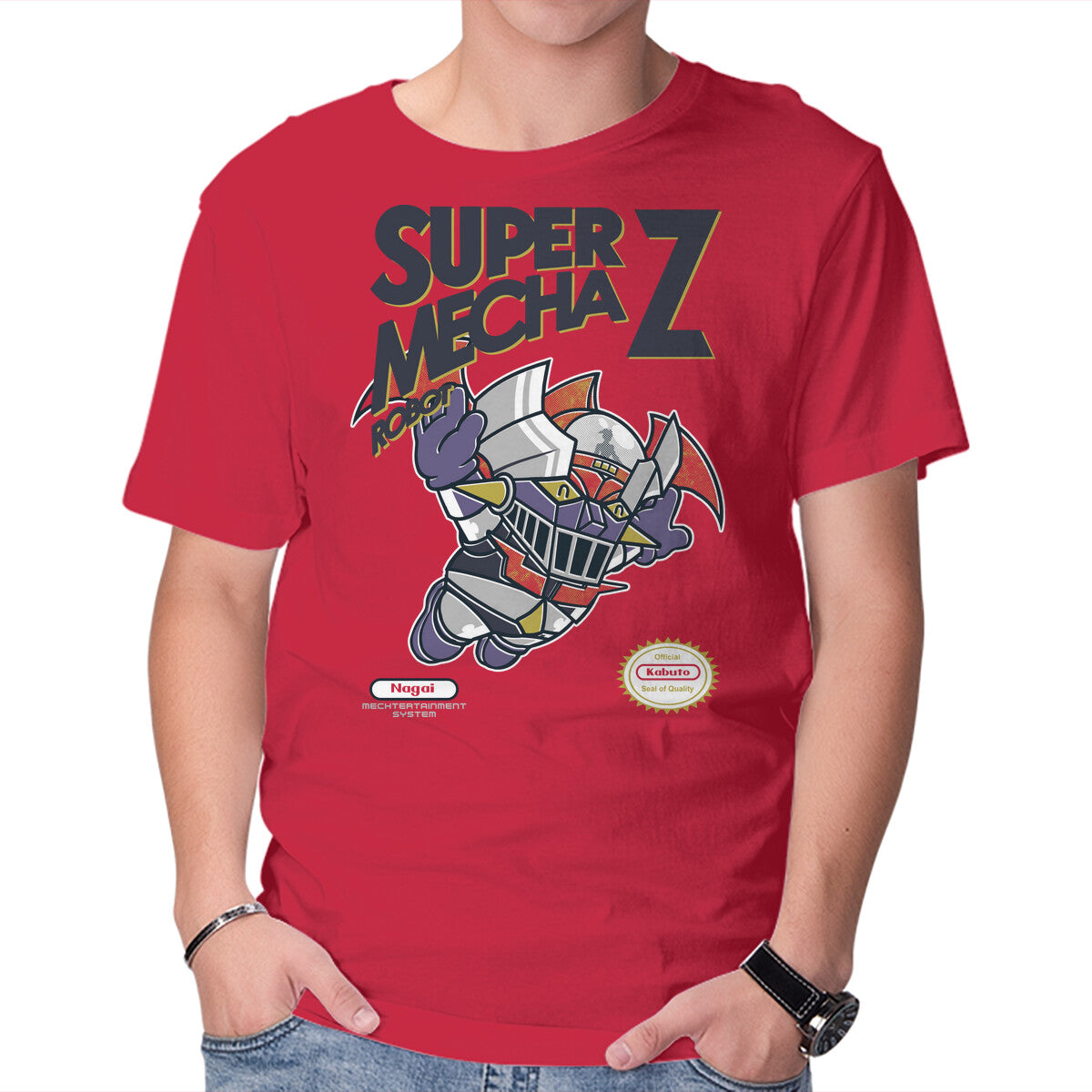 Unisex Crew Neck T-Shirt Super Mecha Z Graphic Short Sleeve Casual Tee XS