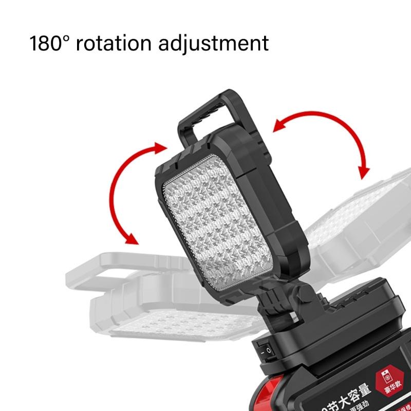 4Inch 3000Lumens Cordless LED Work Light With Double USB Charging Port For DCB206 20V batteries Camping Fishing Light
