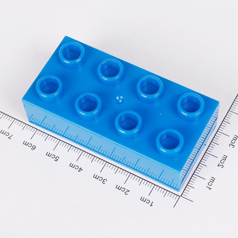 2x4 Dots Big Size Thick Brick 4PCS Colorful Building Block Figuers Compatible Large Plate Accessorie Kid Educational Toys Boys