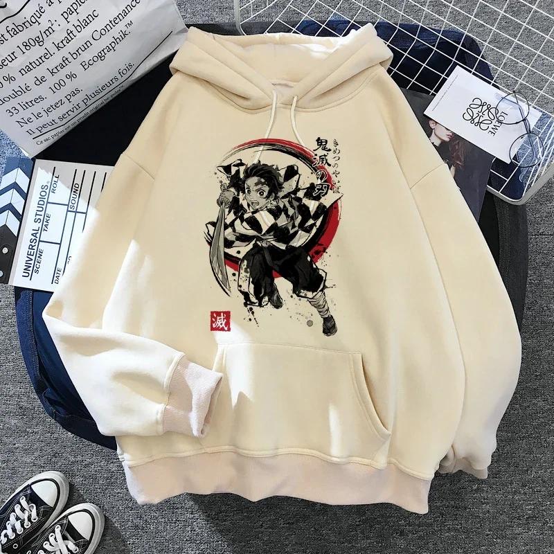 Kimetsu No Yaiba Manga Demon Slayer Hoodie Harajuku Japanese Animation Kawaii Sweatshirt Animation Tanjiro Kamado Nezuko