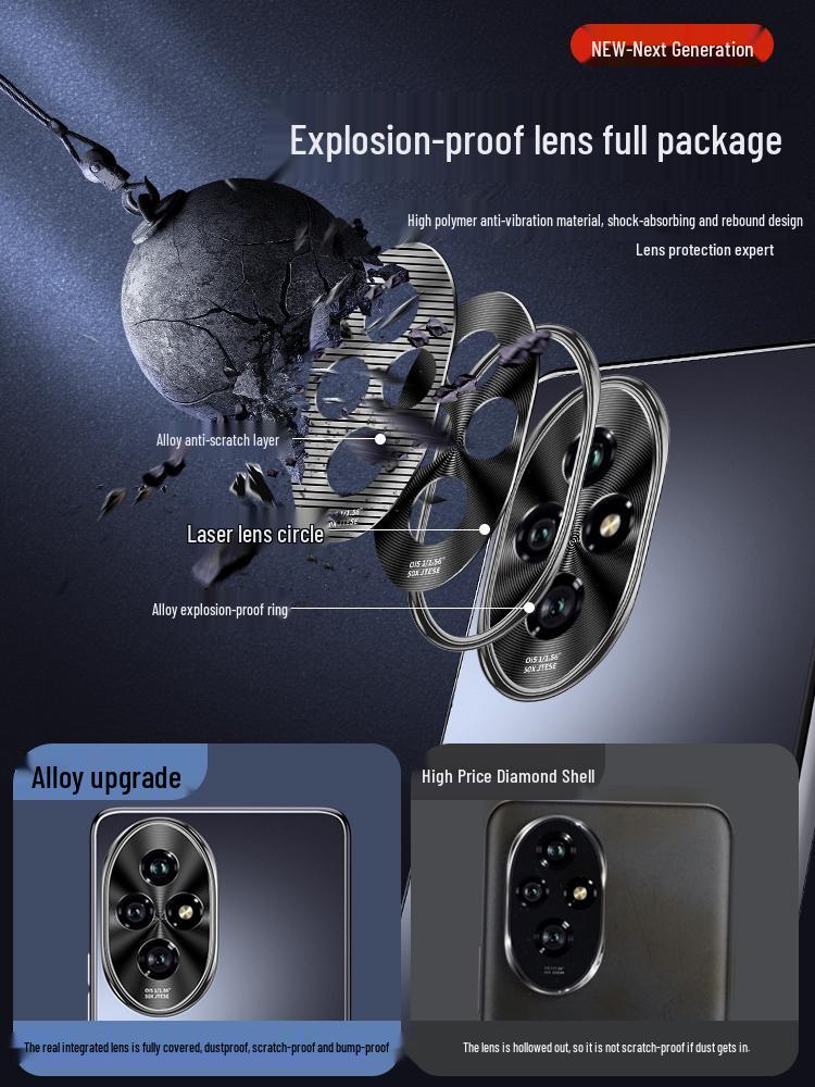 Honor 200 & Huawei 200 Pro Herren Mattierte Schutzhülle mit Vollständiger Objektivabdeckung