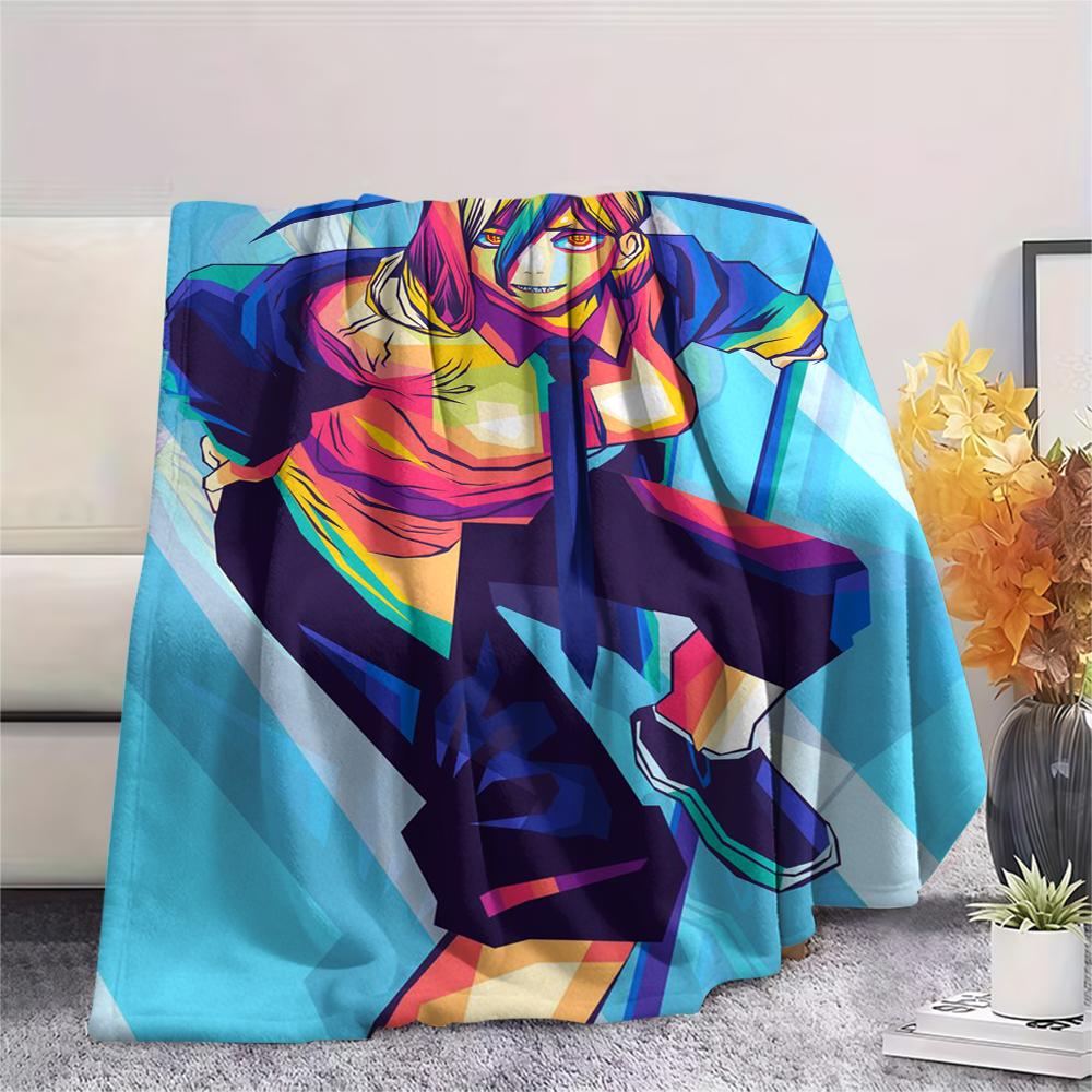 1Pc Cartoon Print Flannel Blanket, High Quality Comfortable for All Seasons, Home Decor, Warmth and Comfort, Perfect for Christmas Birthday Gift