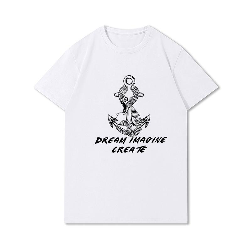 S-3XL 100 Fantasie Harajuku Grafica Estiva Bianca Magliette Donna Stampate Casual Maniche Corte Top Girocollo