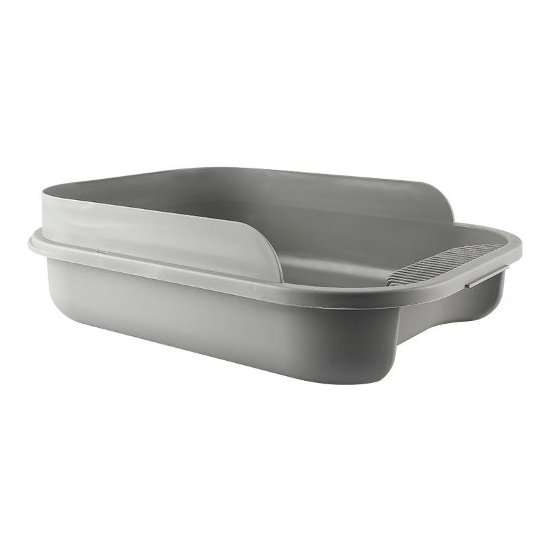 

Портативный полузакрытый кошачий туалет с защитой от брызг и дезодорантом, туалет для домашних животных, чистящие средства для домашних кошек Small (42 29 13cm) серый