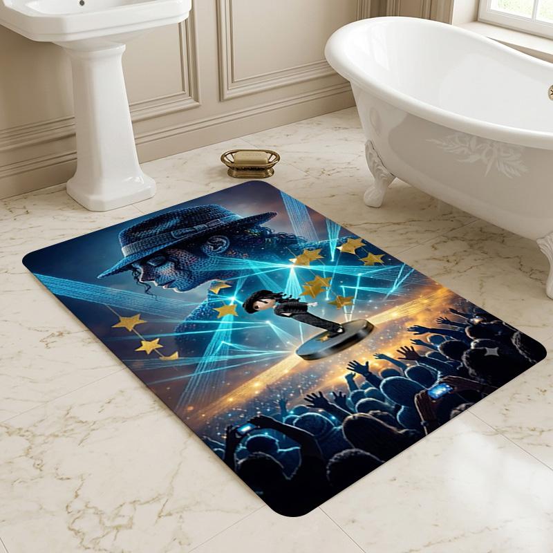 Michael Jackson Living Room Nonslip Area Rug Soft Carpet For Bedroom Gameoom Playroom Sofa Office Home Decor Doormat