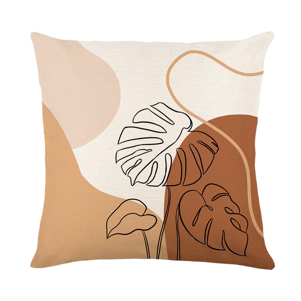 Nordic Morandi Contrasting Print Pillowcase Abstract Lines Minimalist Home Sofa Cushion Cover Bedroom Pillow Cover
