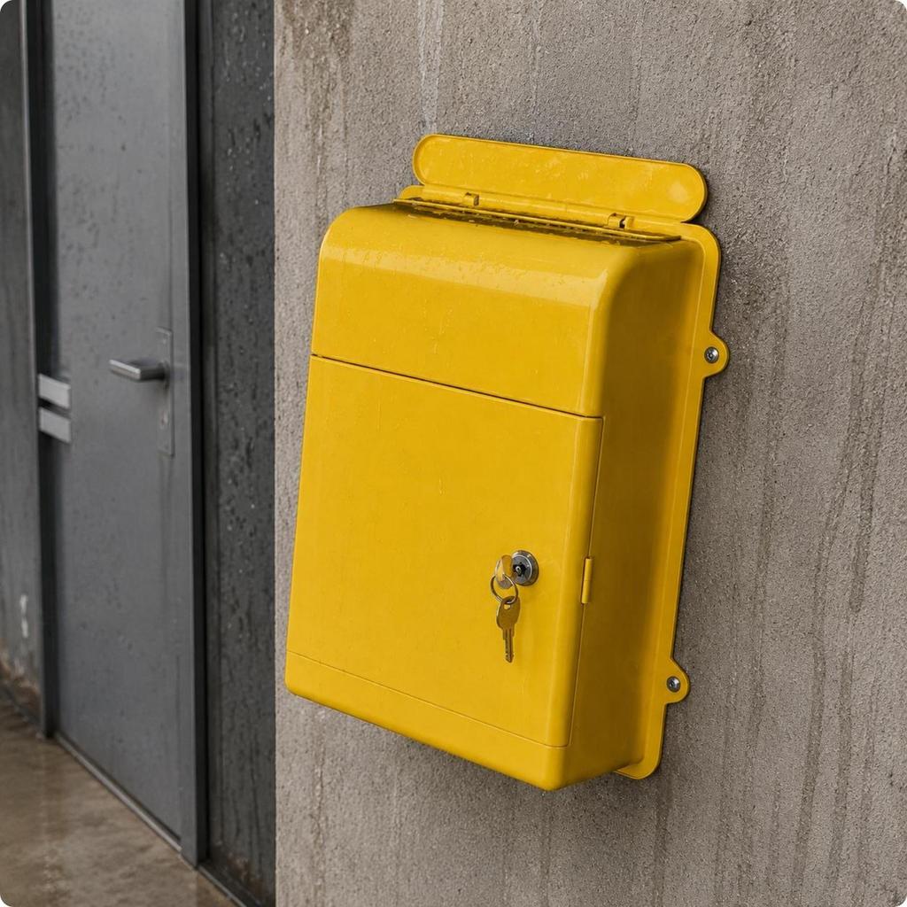 Afsluitbare Wandbrievenbus Slot en Sleutel Afsluitbaar Polypropyleen Brievenopslag voor Thuis Wit