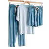 2024 Women's Loose Modal Three-Piece Pajama Set: Breathable & Comfortable for Spring/Summer, Versatile Indoor/Outdoor Wear