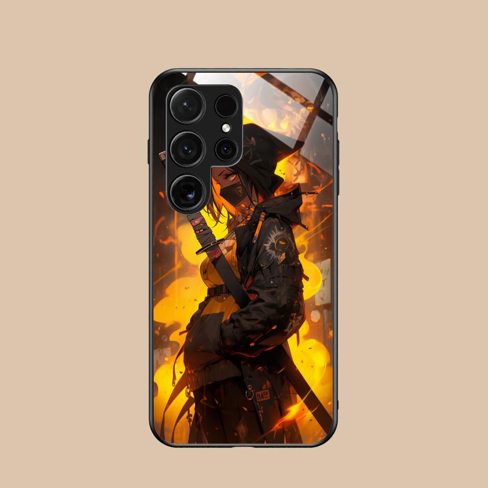 Anime-Mädchen Handyhülle für Samsung Galaxy S26 S25 S24 S23 S22 S21 S20 Note20 Plus FE Ultra Glas Bunte Hülle