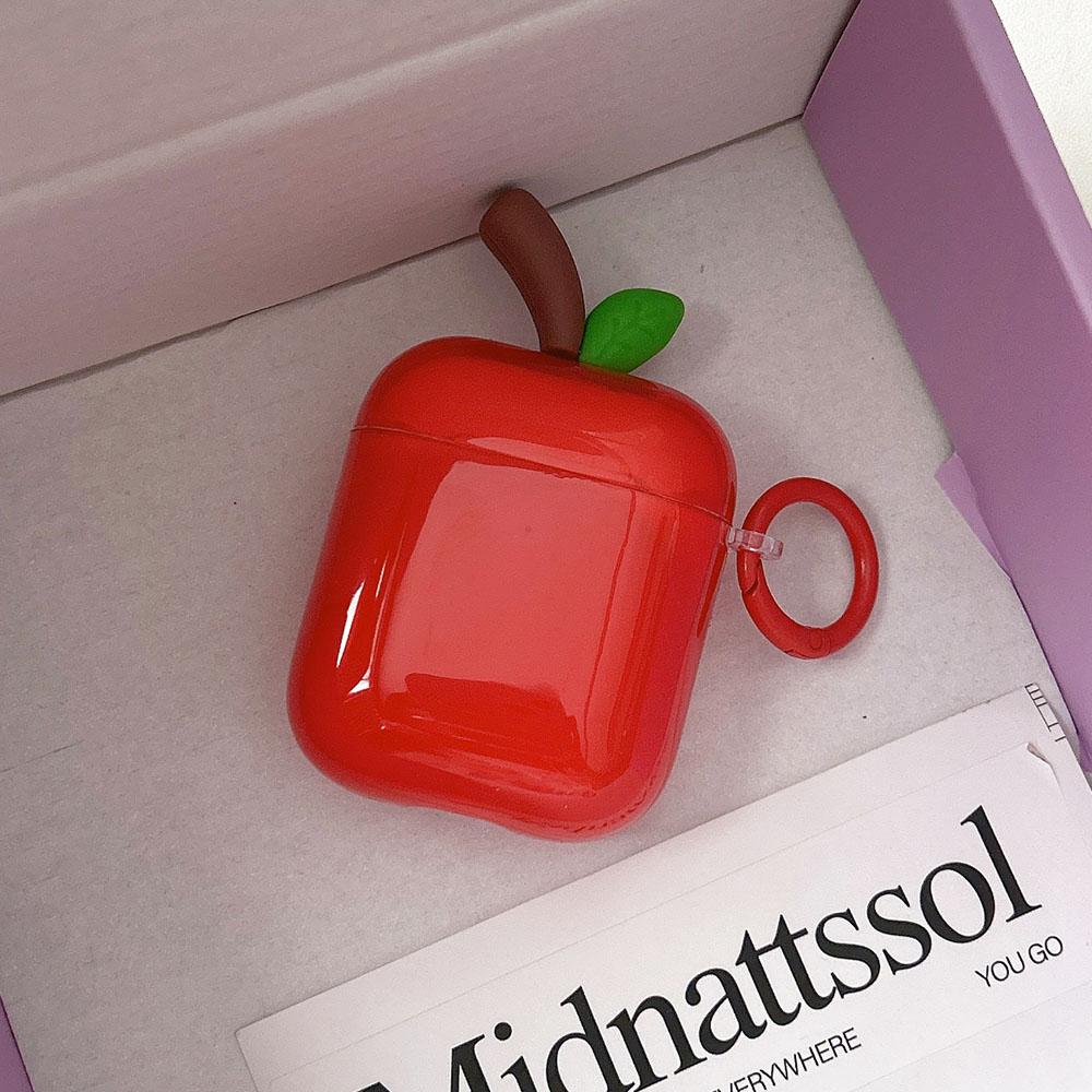 Mignon Transparent Rouge Vert Fruit Étui pour Écouteurs Pour Airpods 4 3 2 1 Pro 2 Housse Souple Boîtier de Chargement pour Casque Pour Airpod Pro 3 For Airpods 1 or 2