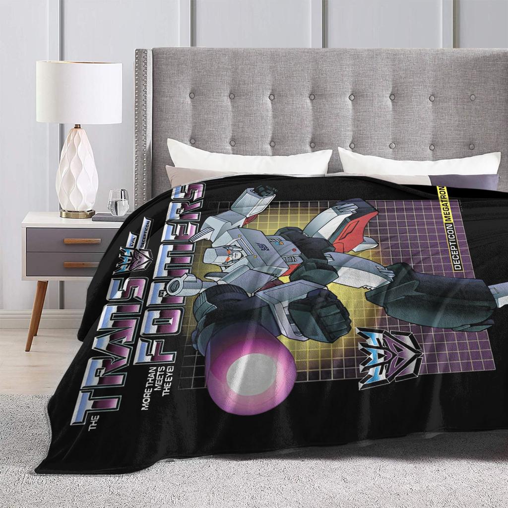 Transformers Decepticons Megatron Blanket Robot Flannel Throw Blanket Travel Portable Ultra-Soft Multi-function Plush Thin Quilt