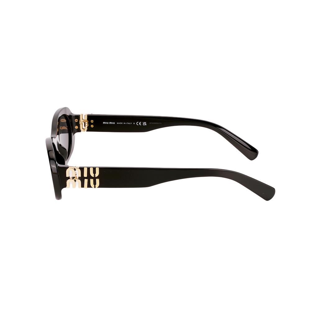 Miu Miu Logo Letter Decor Irregular Shape Sunglasses Unisex sunglasses Black SMU06ZE1ABC050F05S0