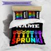 3pcs Custom Name Sprunki Themed Bedding Set Duvet Cover Closure Includes 1 Duvet Cover & 2 Pillowcases for All Seasons Bedroom Decor