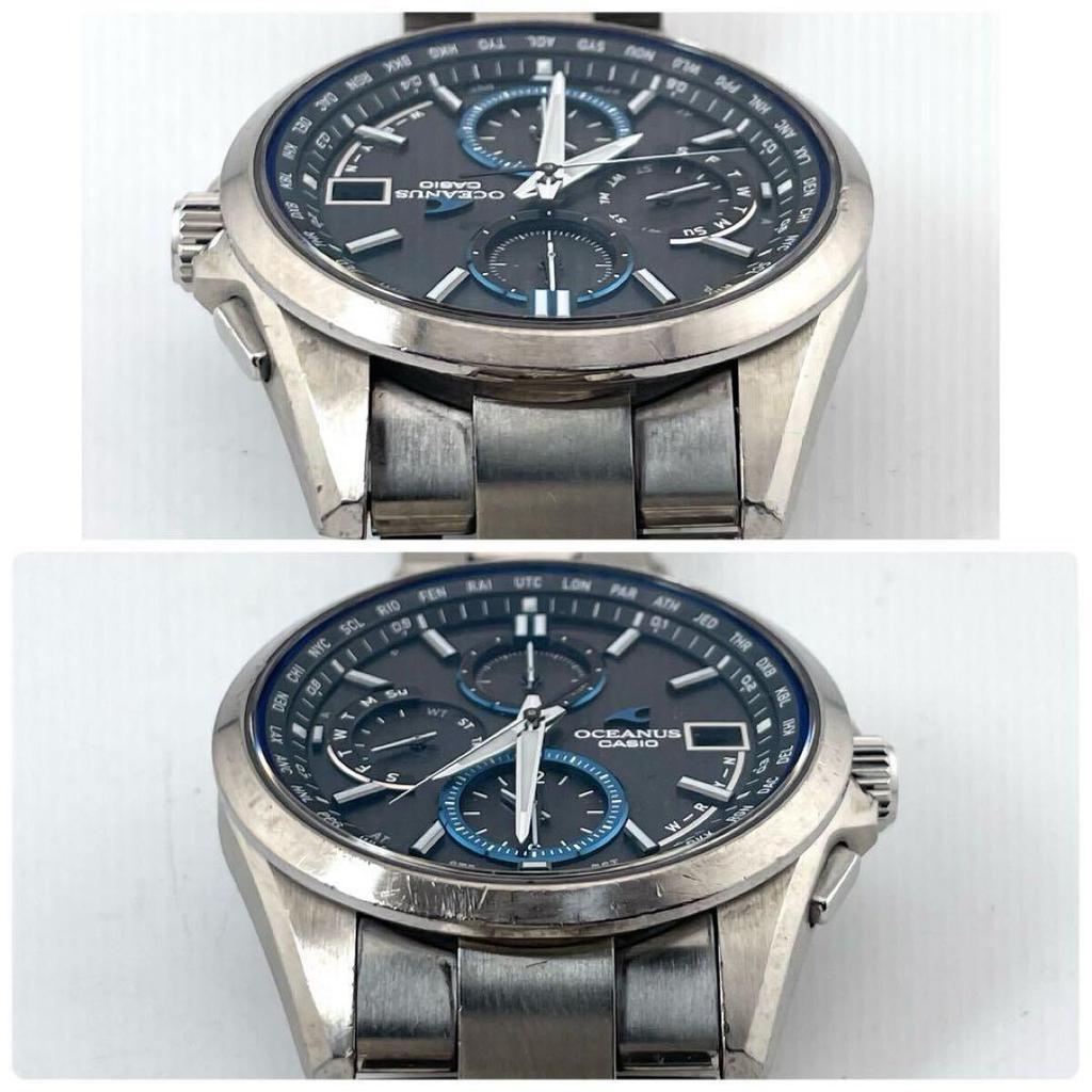 CASIO OCEANUS Solar Chronograph Date Watch Quartz Round Radio-Controlled Men's OCW-T2600