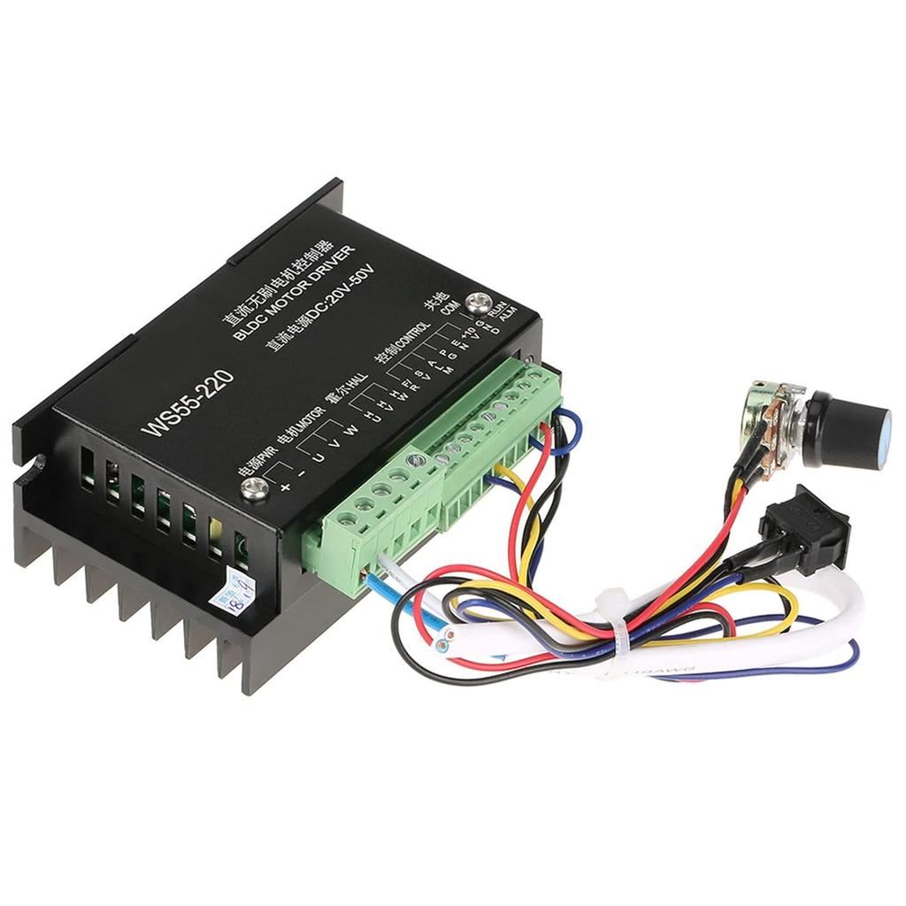 Motor-Treiber-Controller, WS55-220 DC 48V 500W CNC Bürstenloser Spindel BLDC Motor-Treiber-Controller mit Überspannung, Überstrom