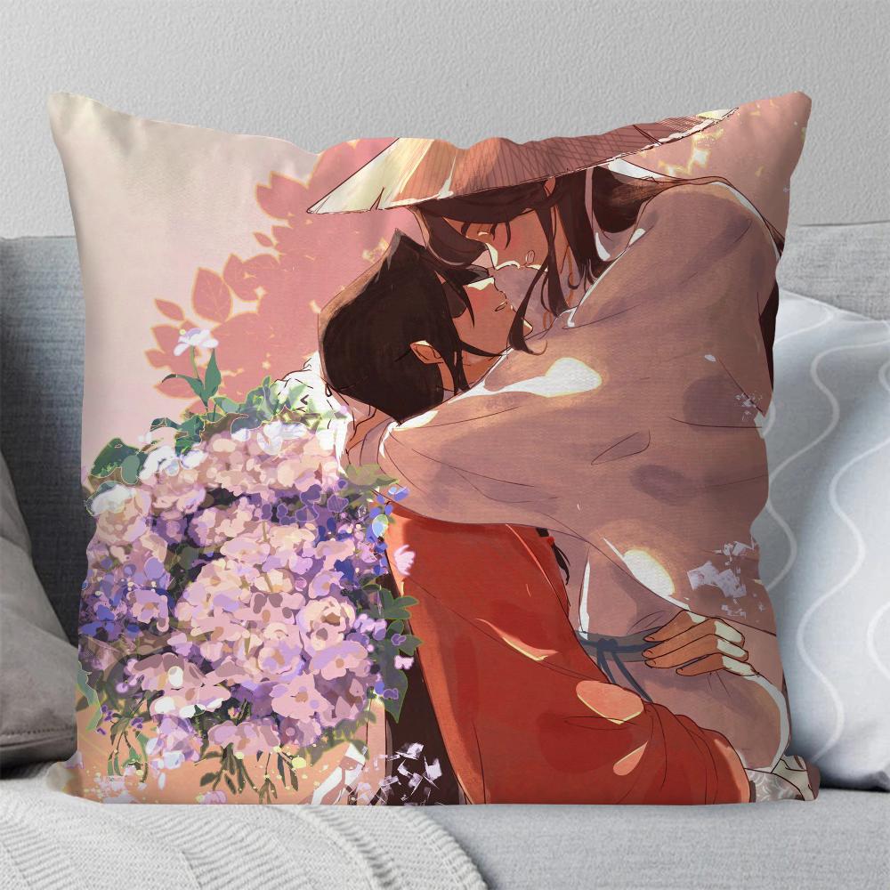Благословение небесных чиновников Анимационная наволочка Квадратная мягкая чехол-подушка для спальни дивана автомобиля гостиной домашний декор 45cmx45cm