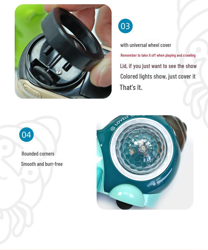 Electric Colorful Hermit Crab Toy with Music and Light Projection