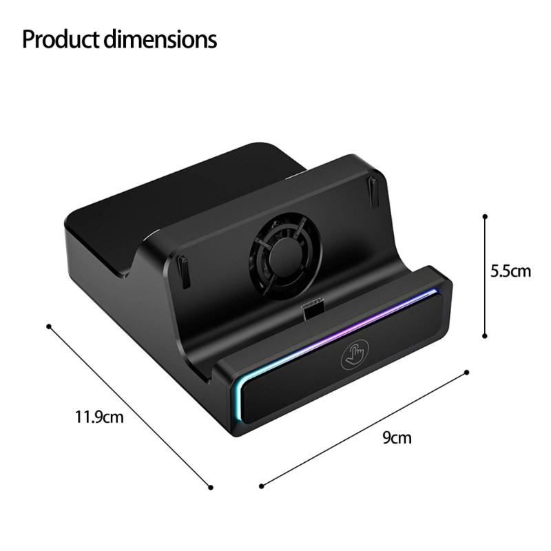 3 Port Adapter Docking Station for Game Consoles with Cooling System Stable Base Plugs Play Functionality