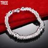 925 Sterling Silver Simple And Elegant Beaded Bracelet Gift Jewelry