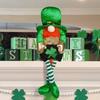St. Patrick's Day Long-Legged Gnome Doll with Four-Leaf Clover - Green Ornament for Home Decor