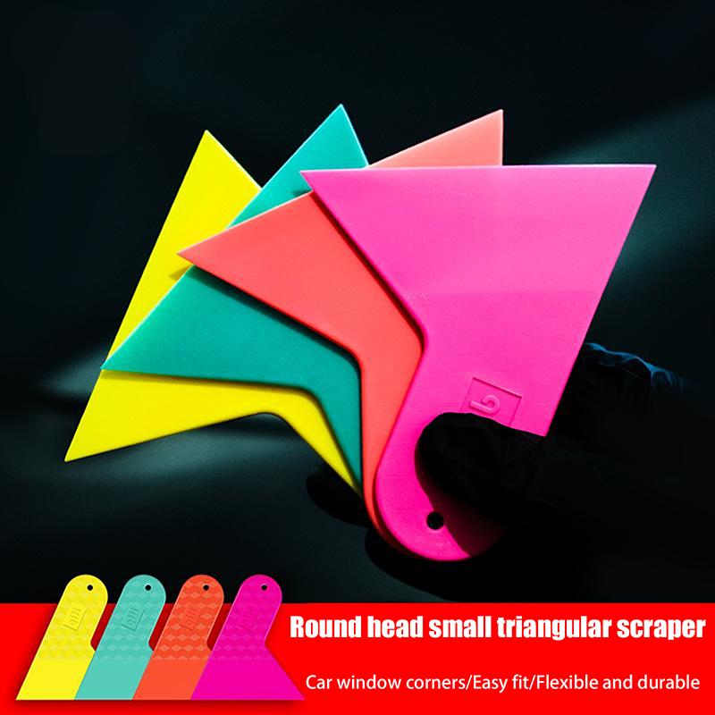 Car Window Film Squeegee Colorful Rubber Triangle Tip Scraper For Vinyl Wrap Sticker Auto Window Tint Film Install Tool