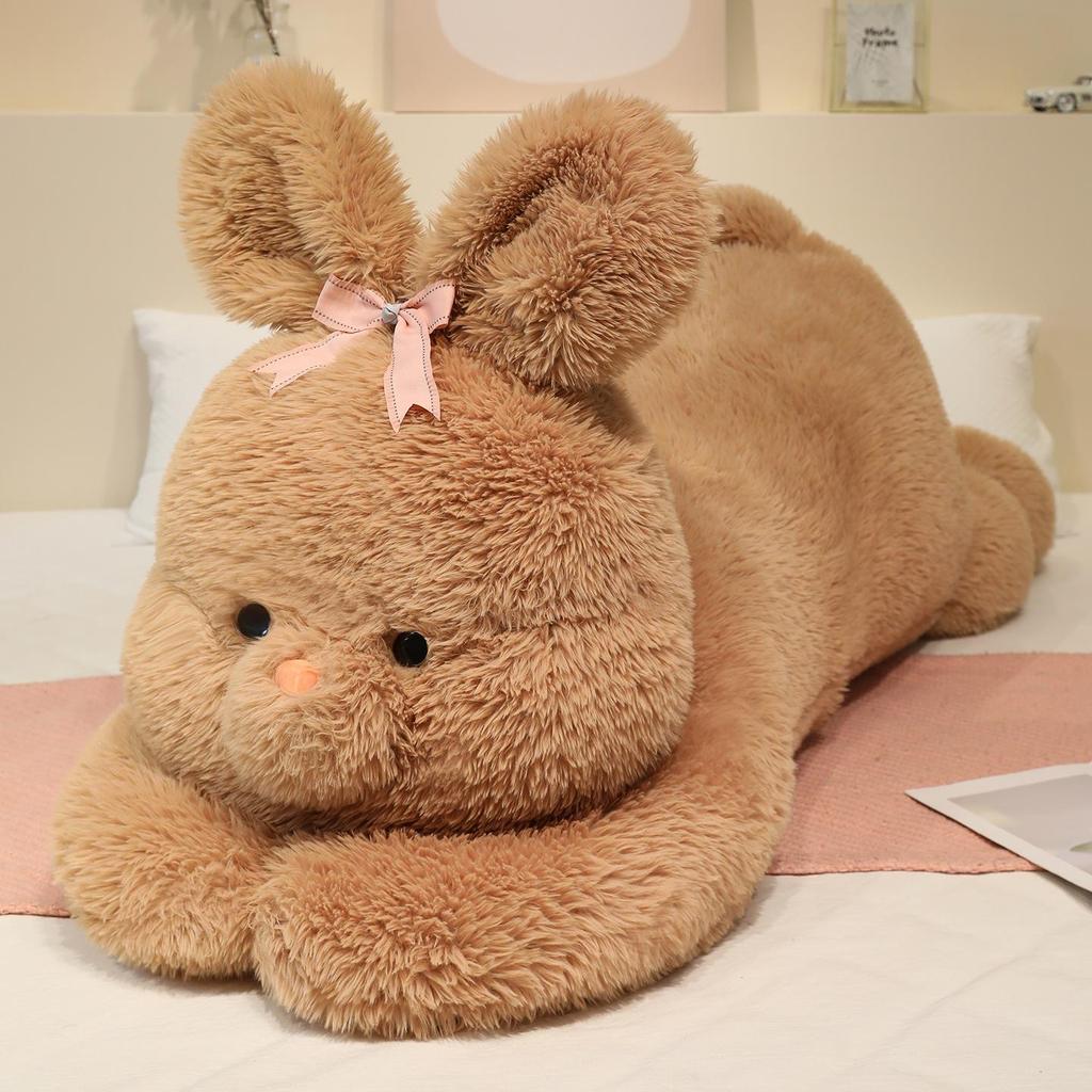 Super Large White Bunny Plush Sleeping Pillow Doll for Girls