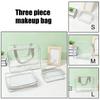 1 Stück Transparente Kosmetiktasche PVC Waschtasche Reise-Aufbewahrungstasche Wasserdicht Große Kapazität Handgefertigt Kosmetiktasche Reise Stora