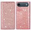 For iPhone 17 Air Case Glittery PU Leather+TPU Card Slot Phone Cover