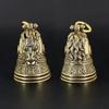 1Pc Retro Pure Copper Horse Face Evil-exorcising Bell Keychain Car Luggage Hanging Ornament