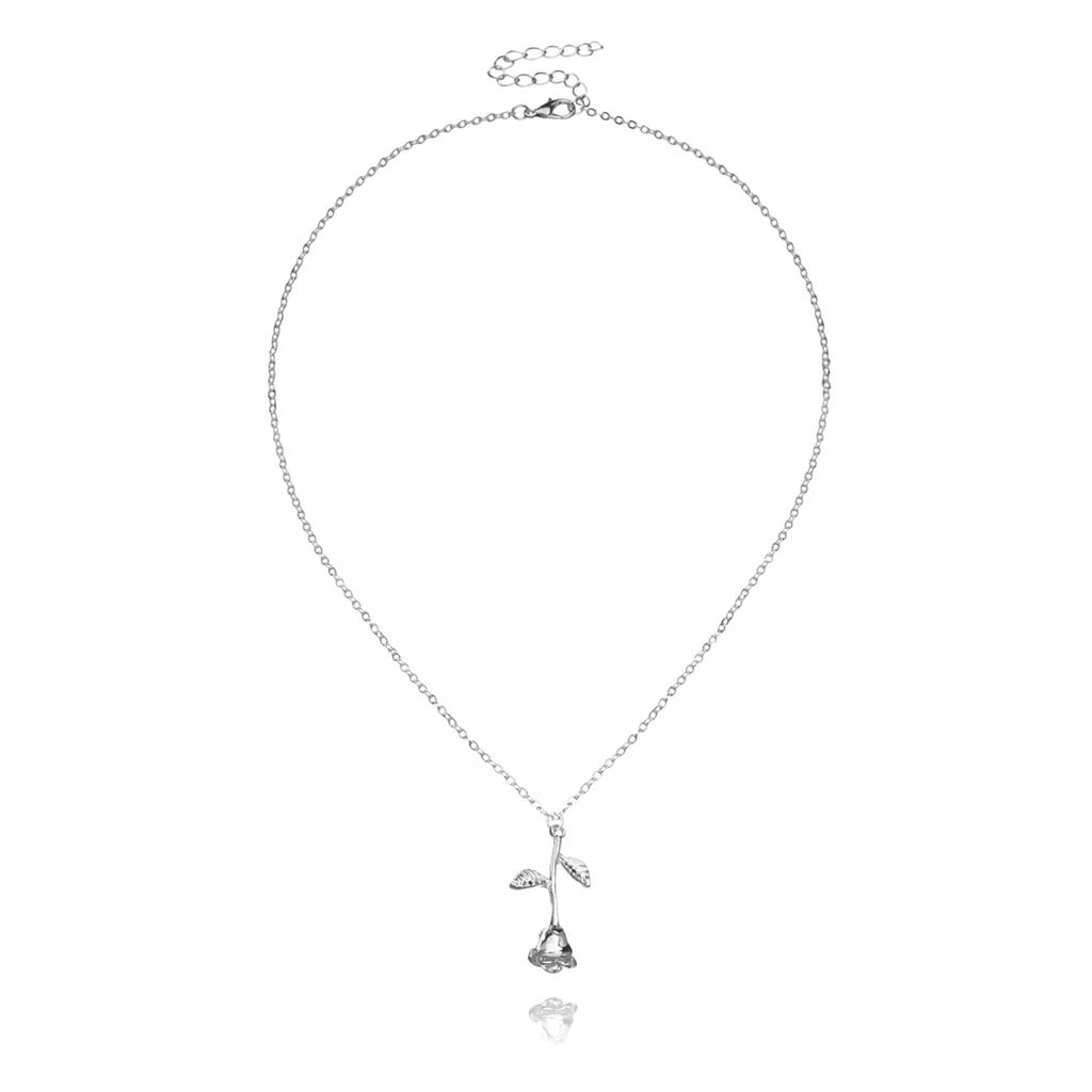European and American New Jewelry, Exquisite Rose Pendant Necklace, Valentine's Day Gift for Friends