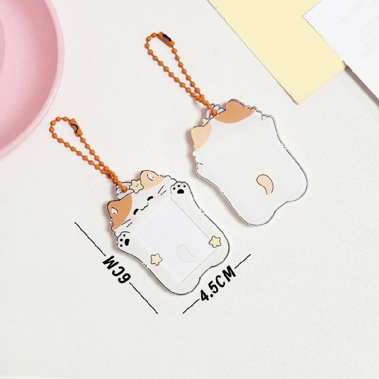 Lovely Cartoon Photocard Holder with Keychain,Cartoon Animal Photo Card Sleeve ID Bank Credit Card Holder Protector