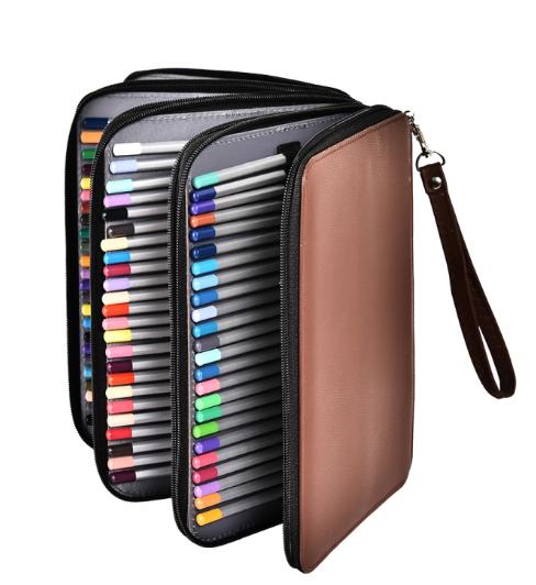 Prix d'usine 184 Trous Étui à Crayons de Rangement pour Dessin Stylo de Croquis Multicolore Mine de Couleur Grande Capacité Boîte à Papeterie