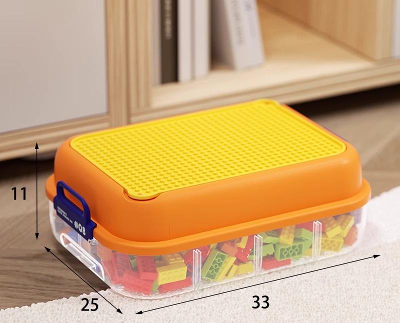 3 Layers Building Block Storage Box Organizer with Lid Transparent Figures Toy Storage Box Kids Assembly Parts Grids Storage Box