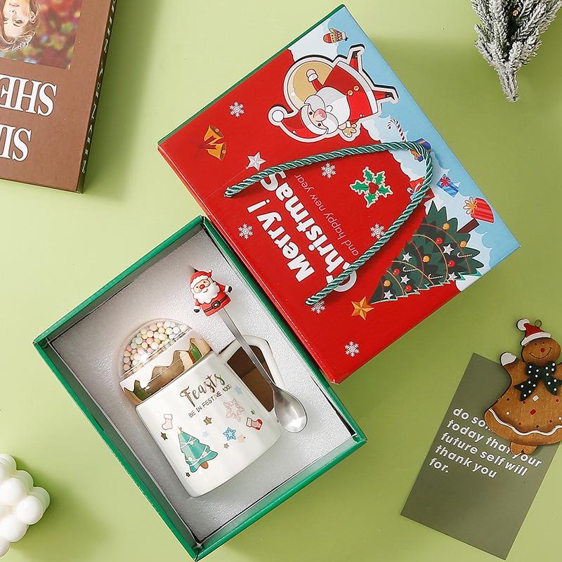 Kubek świąteczny, kubek, kubek ceramiczny, kubek wody pitnej z pokrywką, prezent biurowy, filiżanka kawy, filiżanka herbaty, kubek mleka