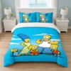 The Simpsons Bedroom 3Pcs Bedding Set Soft Bed Sheet Pillowcases Home Bedding Decoration