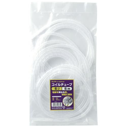 ELPA Coil Tube Wiring Summary Protection Coil Diameter/6mm 5m White CT-0605P(W)
