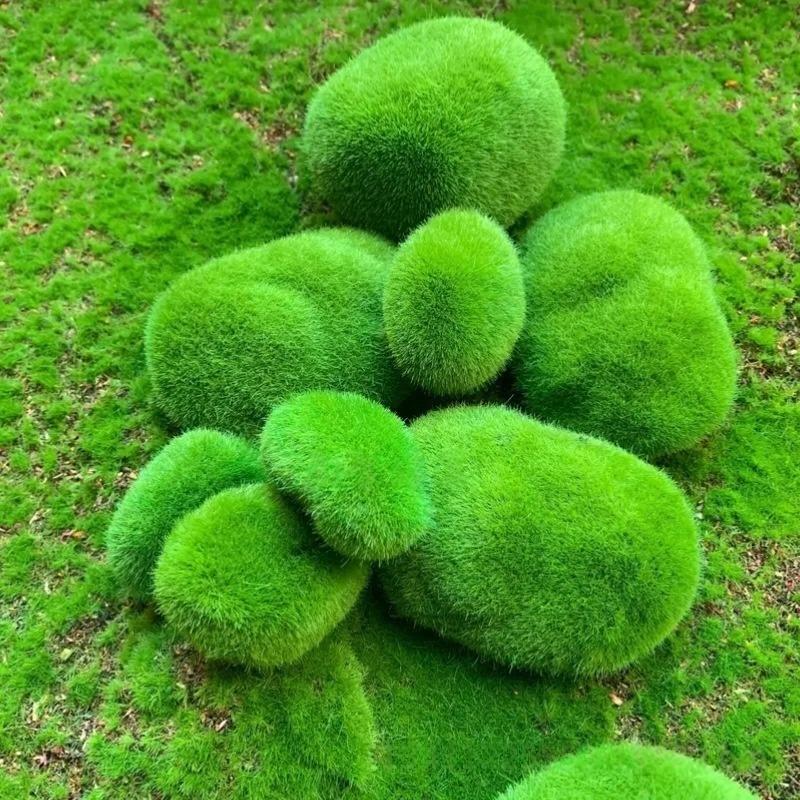 5/10PCS Fake Green Moss Stone Artificial Foam Moss Rocks Micro Landscape DIY Crafts For Home Garden Flower Pot Decoration Stone