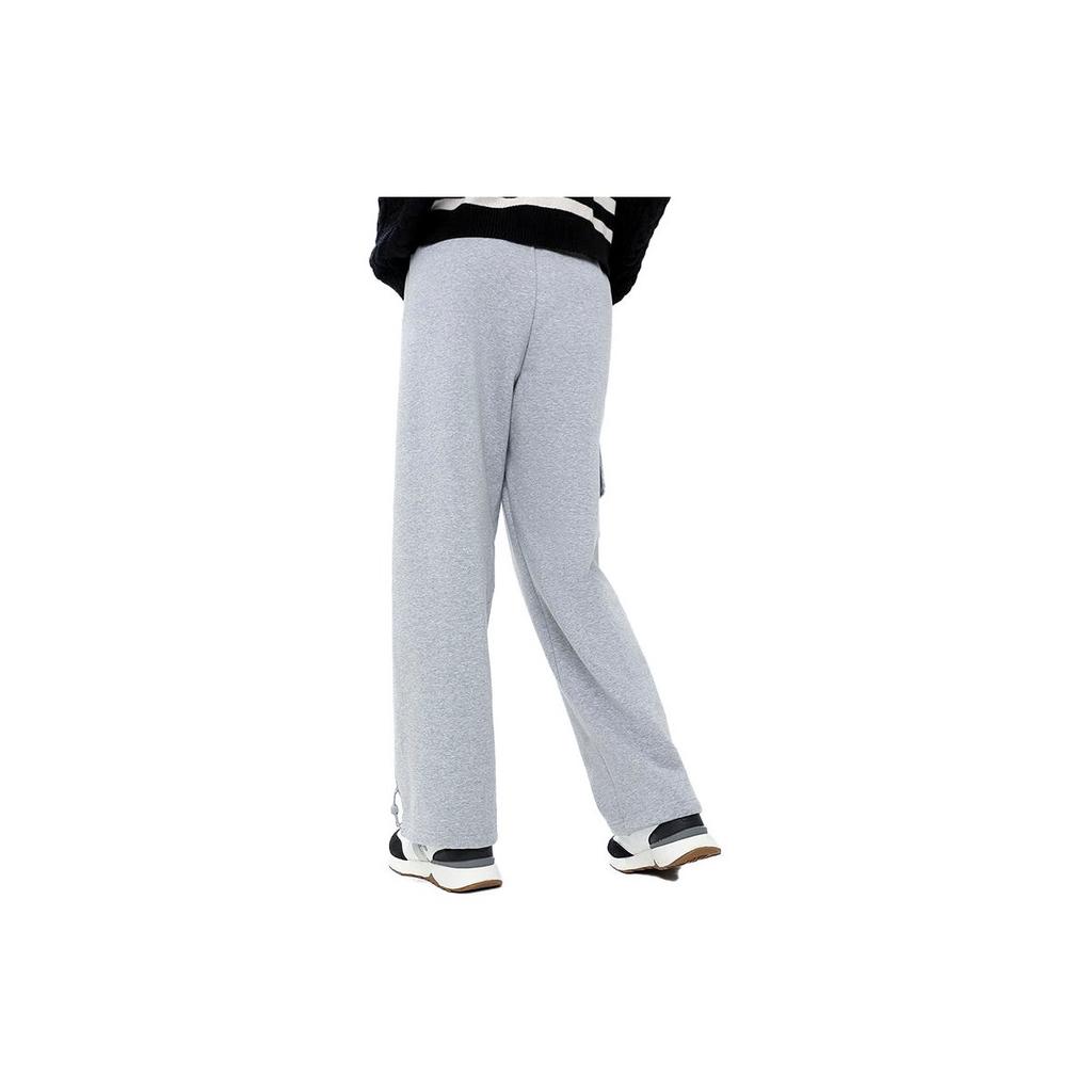 Anta Lifestyle Series Letter Mid-Rise Straight Leg Fleece Casual Pants Unisex pants Gray Heather-Gray 172348301-2