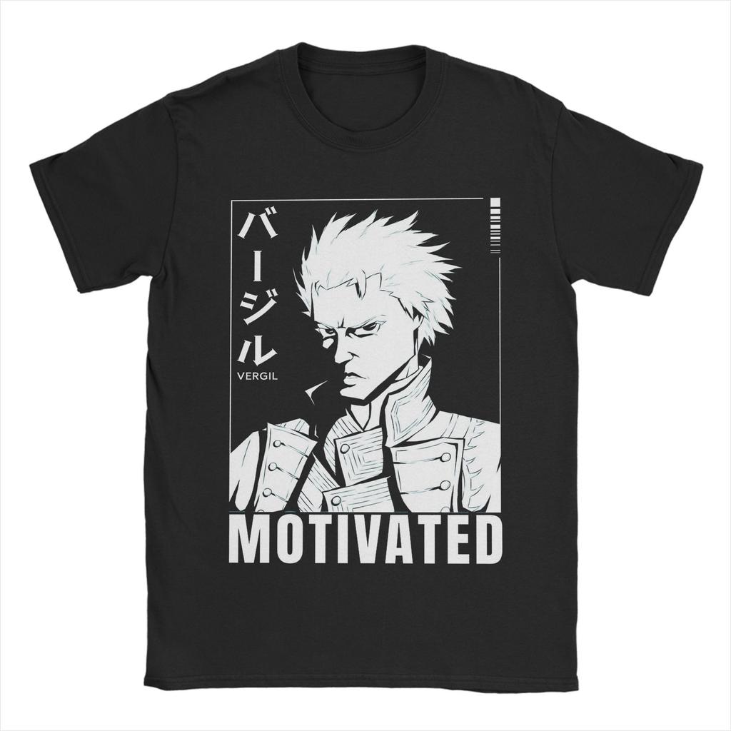 Virgil Devil May Cry DMC3 T Shirts for Men Cotton Vintage T-Shirts Round Collar  Tees Short Sleeve Clothing Gift