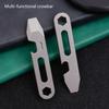 Compactly Titaniums Camping Tool Keychain Screwdriver Bottle Opener Multifunctional Ruler Portable Outdoor Accessory