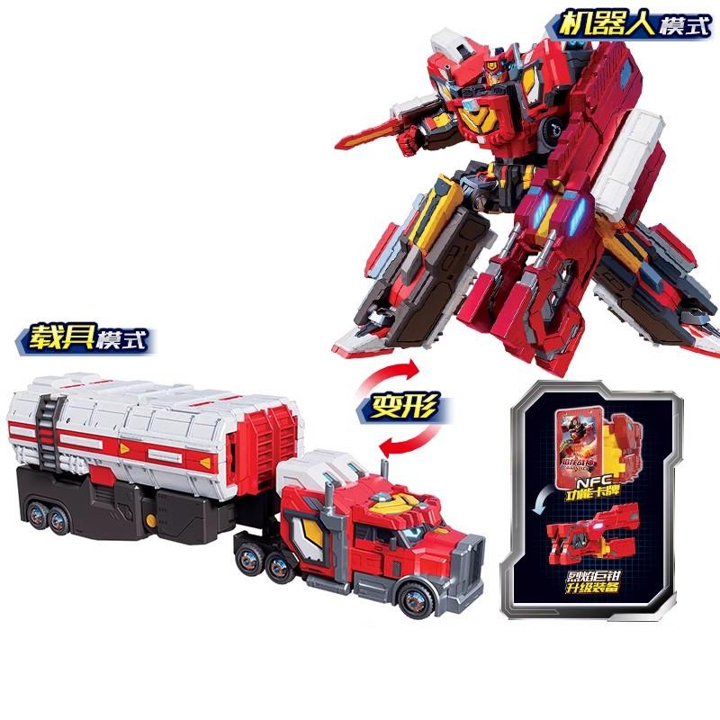 2026Metal Cardbot S BLUE COP TRINITY Drilling Vehicle Transform Combined Robot Action Figures Toys Car Card Animation Model Gift