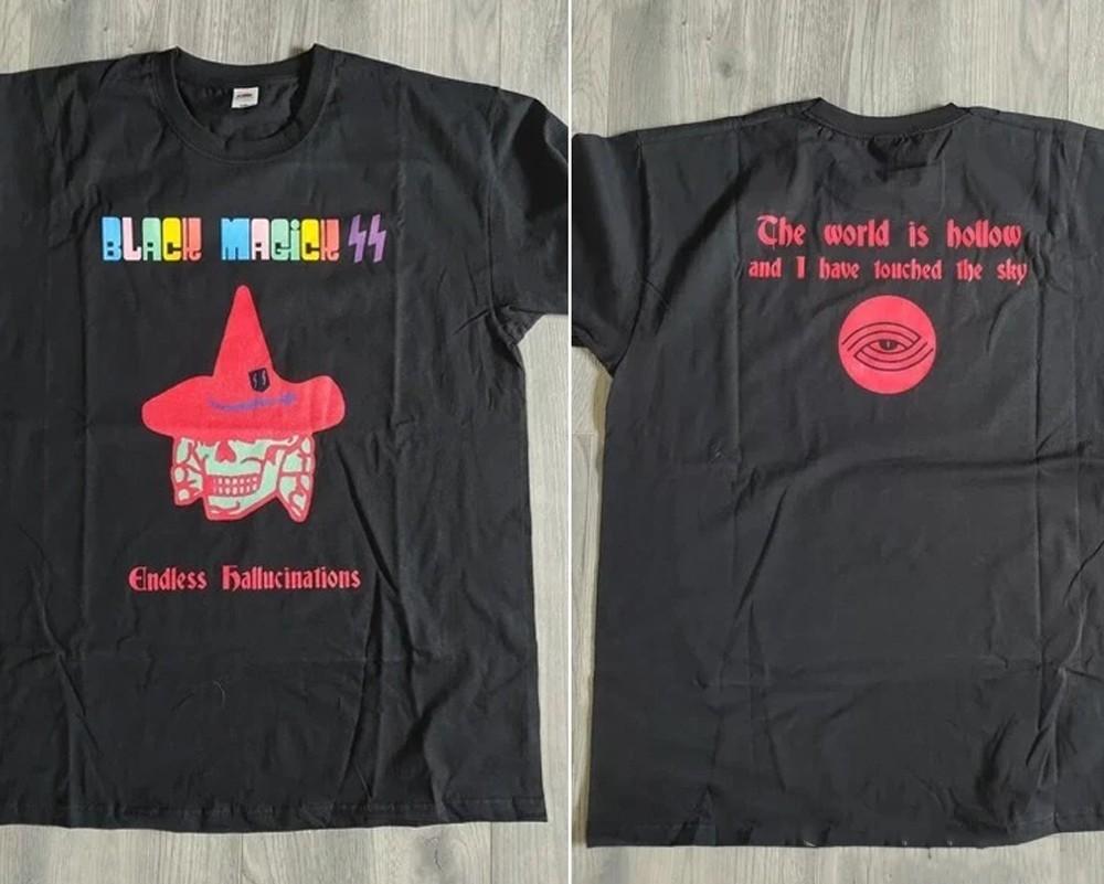 Черная Магия SS футболка группа Графическая с коротким рукавом 2 стороны Футболка классическая 16D544 Унисекс Футболка XXL