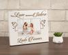 Darling Souvenir Made With Love  Engraved Table Top Photo Frame  Wooden White Picture Frame Gift For Sister