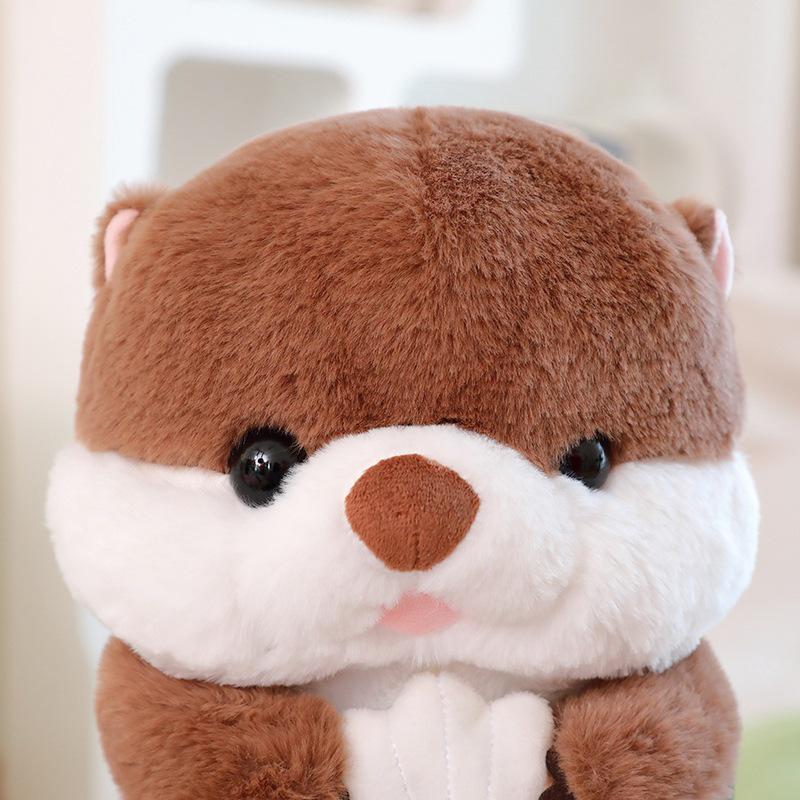 Otter Plush Toy Backpack - Cartoon Otter with Shell Bag for Kids