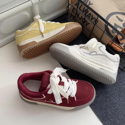 Canvas Shoes Women's Autumn Students Korean Version Ins Versatile Color Matching Thick Baseplate Shoes Spring and Autumn Casual Shoes 5318